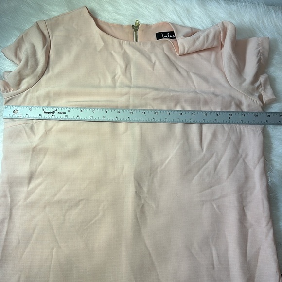 Lulus Shift and Shout Blush Pink Mini Dress Size Medium short sleeves - Picture 12 of 12